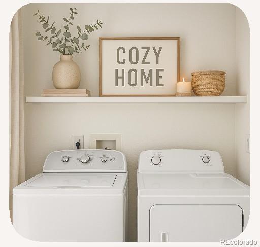2644 Devonshire Ct, Denver, CO 80229 - laundry room with washer and clothes dryer