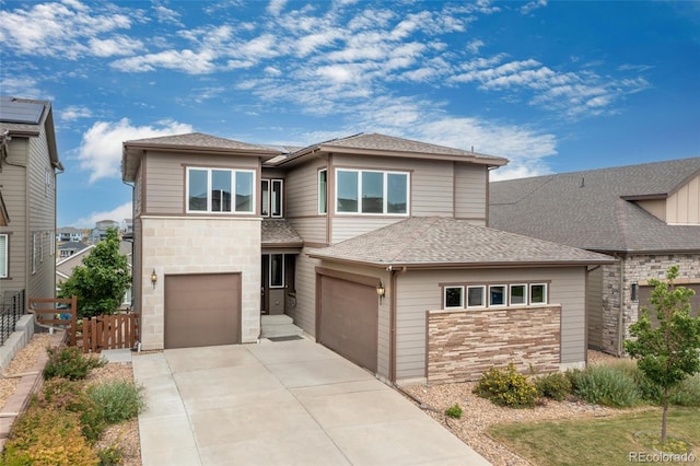 view of front of house featuring a garage