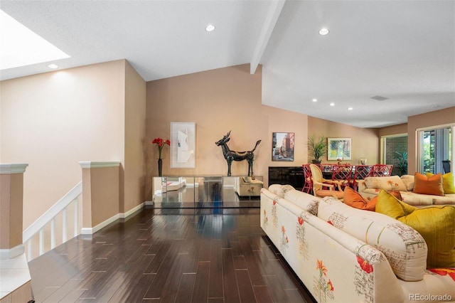 2601 S Quebec St Unit 11, Denver, CO 80231 - living room featuring recessed lighting and wood finished floors