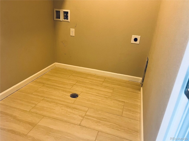 14673 E Belleview Dr, Aurora, CO 80015 - washroom featuring hookup for an electric dryer, hookup for a washing machine, and baseboards