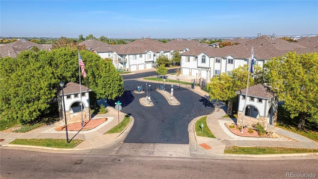 drone / aerial view featuring a residential view