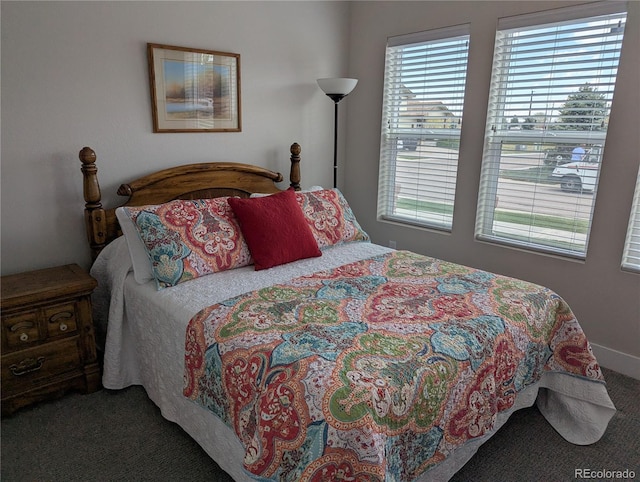 bedroom with carpet