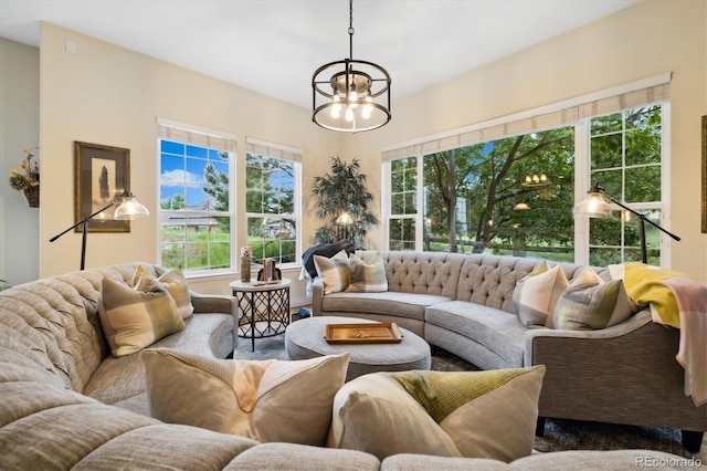 24422 E Frost Dr, Aurora, CO 80016 - living room with a chandelier