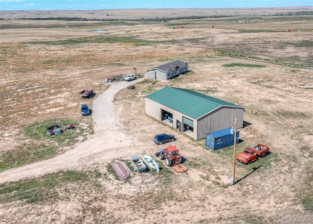 bird's eye view with a rural view