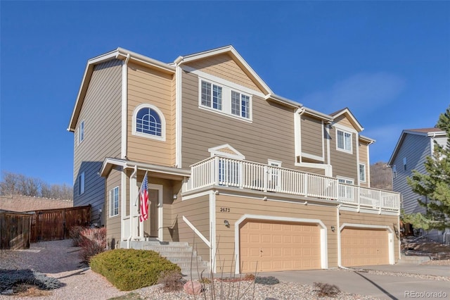 view of front facade with an attached garage