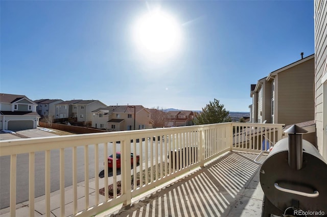 balcony featuring a residential view