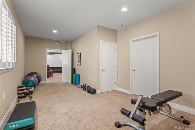 8272 E 55th Pl, Denver, CO 80238 - exercise area with carpet flooring and recessed lighting