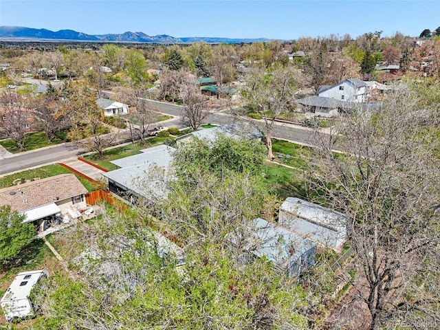birds eye view of property with a residential view