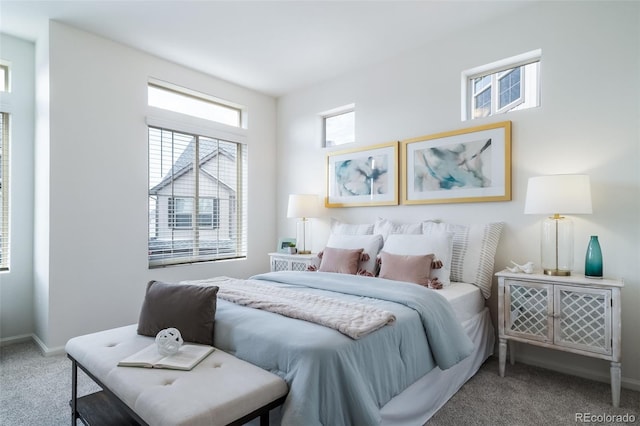 bedroom featuring carpet