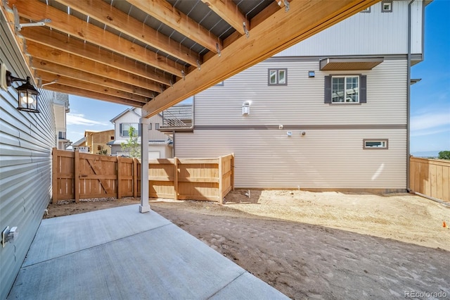 exterior space with a patio