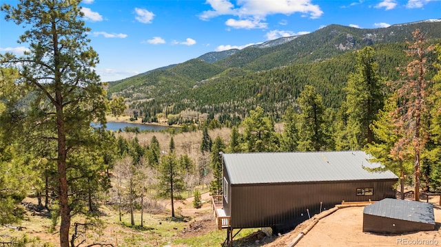 161 Highland Cir, Rye, CO 81069 - mountain view featuring a forest and a nearby body of water