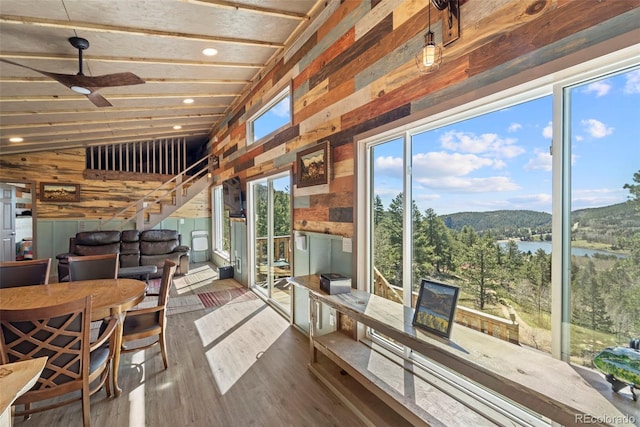 161 Highland Cir, Rye, CO 81069 - sunroom / solarium featuring a water view