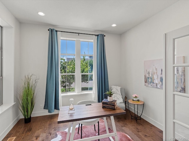 10235 E 59th Ave, Denver, CO 80238 - office area with wood finished floors and recessed lighting