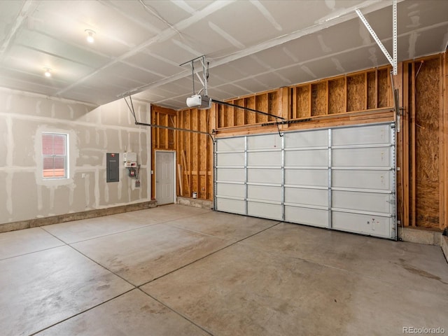 10235 E 59th Ave, Denver, CO 80238 - garage with electric panel and a garage door opener