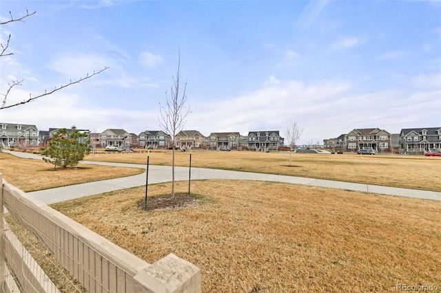 view of yard with a residential view