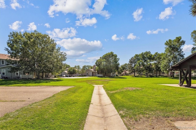 surrounding community with a lawn