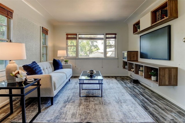 6788 Pierce Way, Arvada, CO 80003 - living room with wood finished floors and baseboards