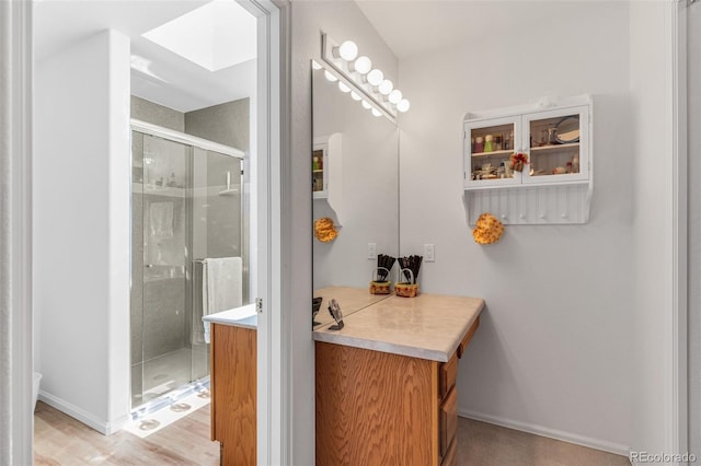 1041 Rockafellow Ct, Canon City, CO 81212 - bathroom featuring vanity and a stall shower