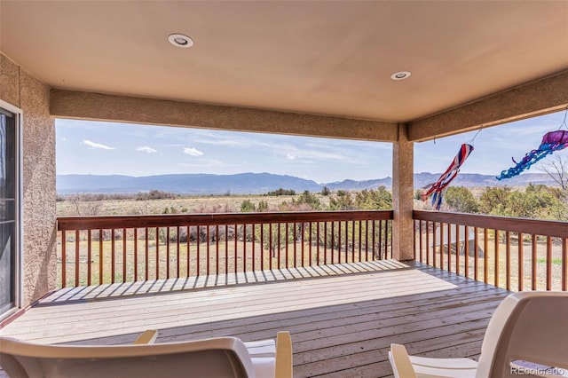 1041 Rockafellow Ct, Canon City, CO 81212 - wooden terrace featuring a mountain view