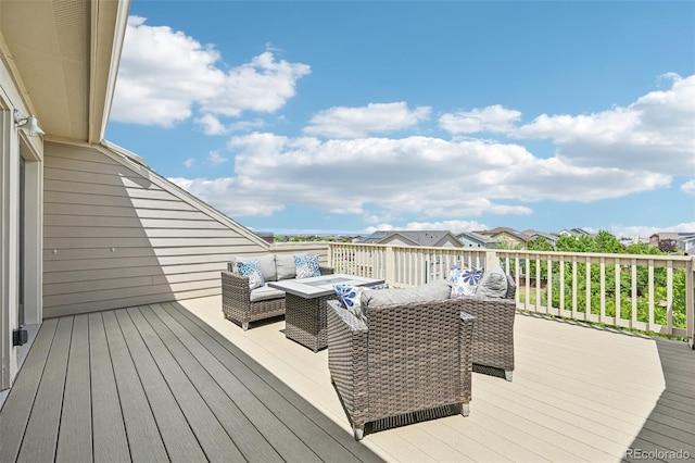 11346 E 27th Ave, Denver, CO 80238 - deck featuring a residential view and an outdoor hangout area