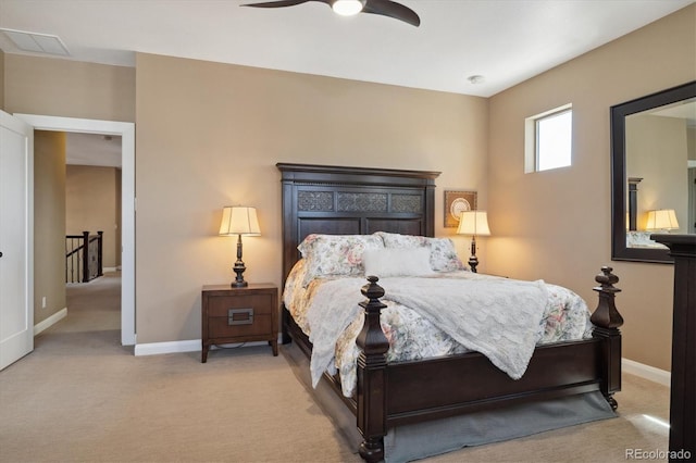 1950 W 67th Ave, Denver, CO 80221 - bedroom featuring visible vents, baseboards, a ceiling fan, and carpet flooring