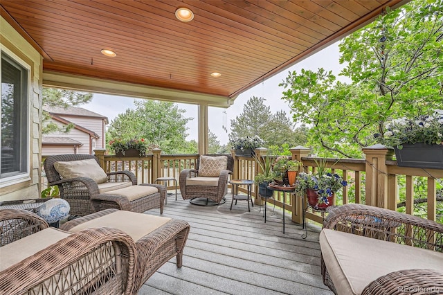 11522 Pine Grove Ln, Parker, CO 80138 - wooden terrace with an outdoor hangout area