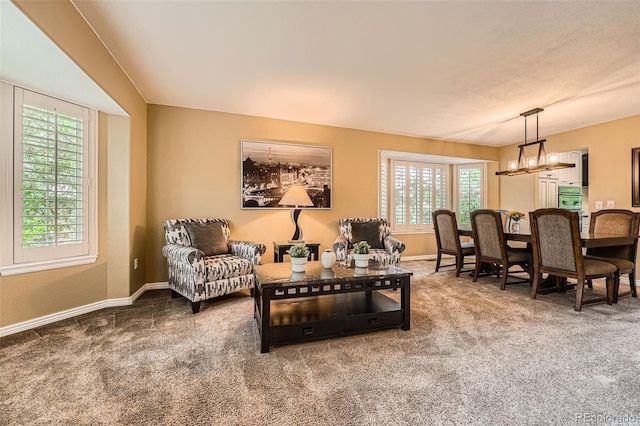 11522 Pine Grove Ln, Parker, CO 80138 - living room featuring carpet, healthy amount of natural light, and baseboards