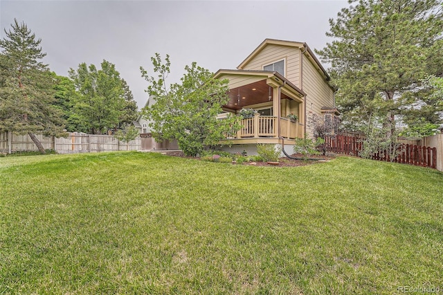 11522 Pine Grove Ln, Parker, CO 80138 - view of yard featuring a wooden deck