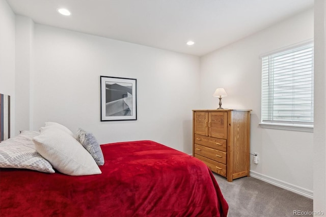 view of carpeted bedroom