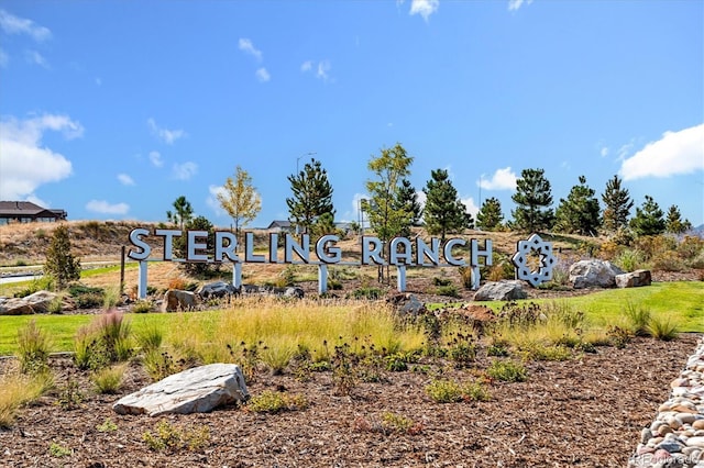 view of community sign