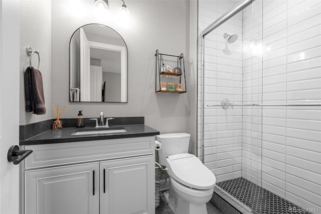 6737 S White Crow Way, Aurora, CO 80016 - bathroom with vanity and a stall shower