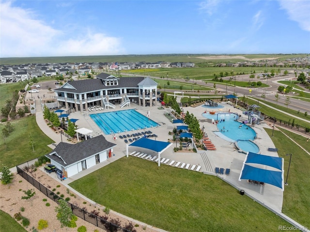 6737 S White Crow Way, Aurora, CO 80016 - drone / aerial view of a pool area