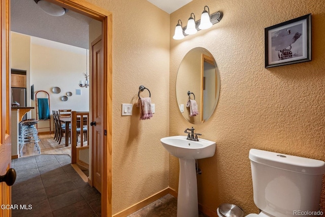 220 Reunion Ct, Fraser, CO 80442 - bathroom with tile patterned floors and a textured wall