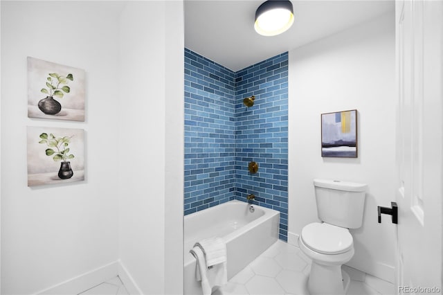 6643 W Roxbury Pl, Littleton, CO 80128 - bathroom featuring shower / bathtub combination and tile patterned floors