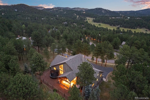 29210 Northstar Ln, Evergreen, CO 80439 - aerial overview of property's location featuring mountains