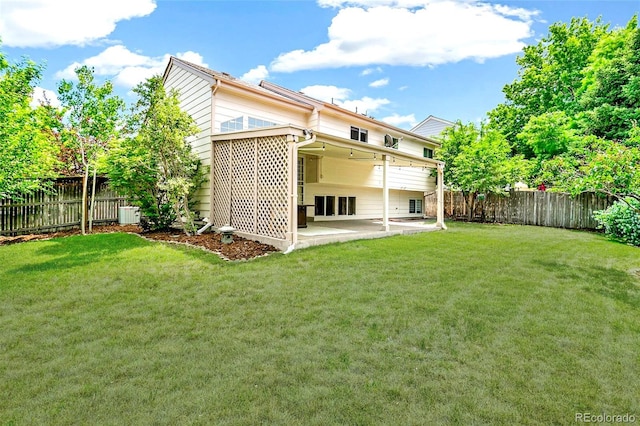 3612 Rosewalk Cir, Highlands Ranch, CO 80129 - rear view of property featuring a patio and a fenced backyard