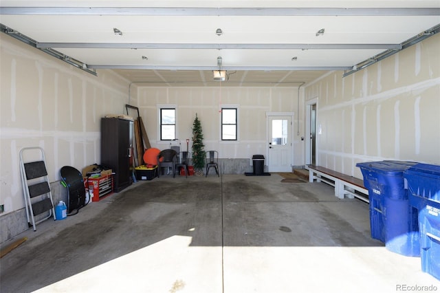 garage featuring a garage door opener