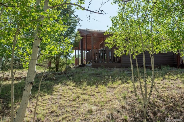 91 Canteen Way, Hartsel, CO 80449 - view of yard featuring a wooden deck