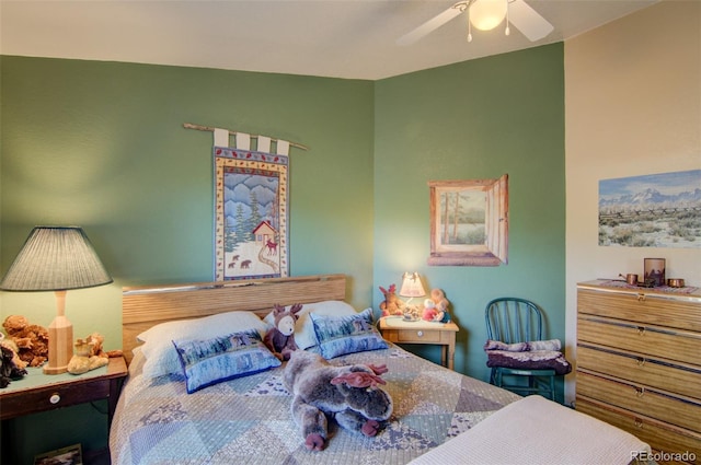 91 Canteen Way, Hartsel, CO 80449 - bedroom with a ceiling fan