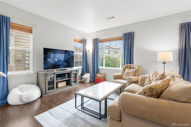 12973 Grant Cir E Unit A, Thornton, CO 80241 - living room with wood finished floors