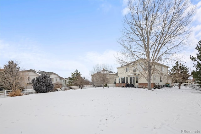 view of snowy yard