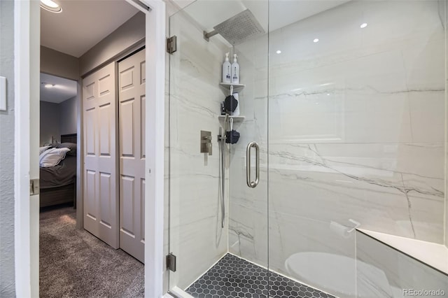 130 N Pearl St Unit 1001, Denver, CO 80203 - bathroom with a marble finish shower and ensuite bath