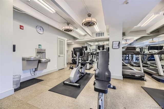 130 N Pearl St Unit 1001, Denver, CO 80203 - gym with baseboards and visible vents