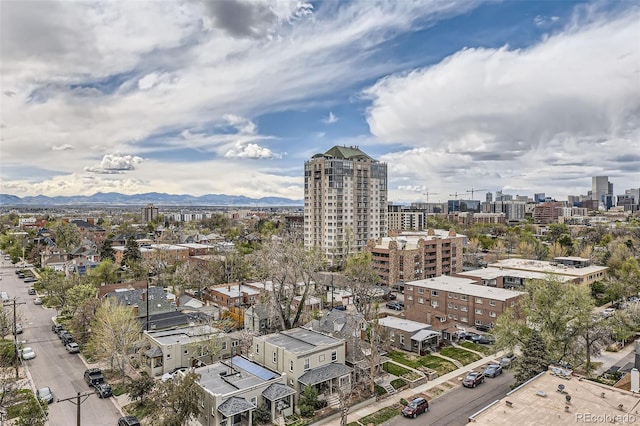 130 N Pearl St Unit 1001, Denver, CO 80203 - drone / aerial view featuring a city view and a mountain view