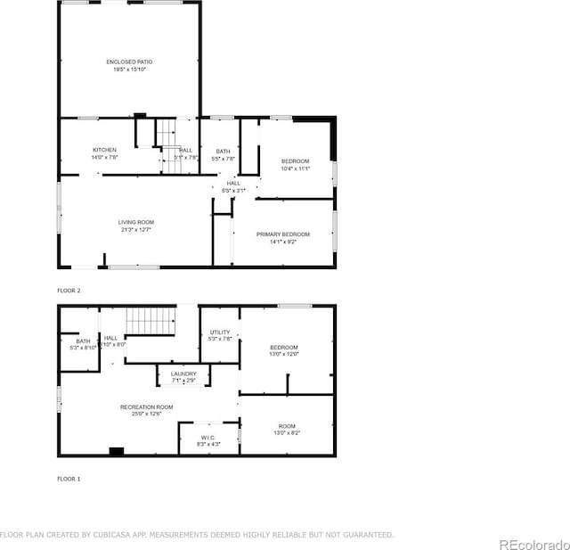 828 Mariposa St, Denver, CO 80204 - floor plan / room layout
