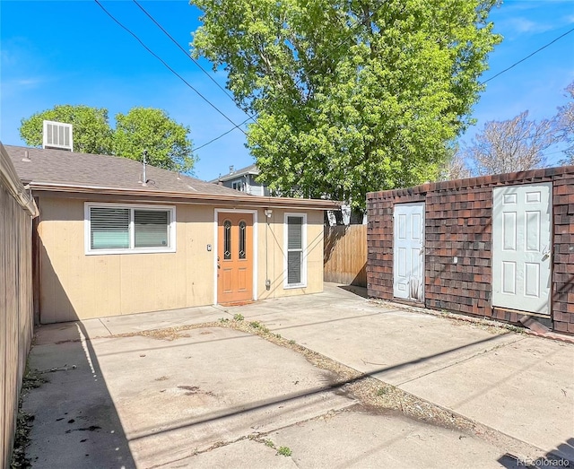828 Mariposa St, Denver, CO 80204 - back of property featuring a patio and an outbuilding
