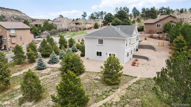 aerial view of residential area