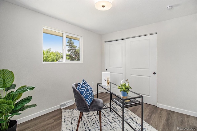 6775 Newland St, Arvada, CO 80003 - office featuring baseboards and wood finished floors