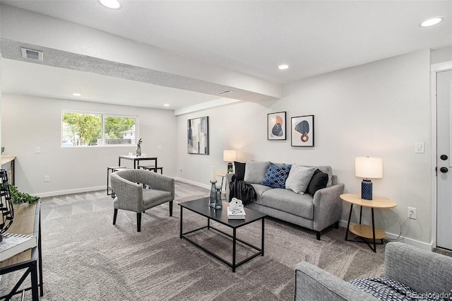 6775 Newland St, Arvada, CO 80003 - carpeted living room featuring baseboards and recessed lighting