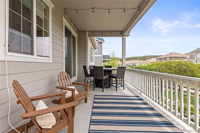 3319 Starry Night Loop, Castle Rock, CO 80109 - balcony featuring outdoor dining area and a residential view